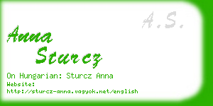 anna sturcz business card